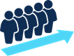 People in a row